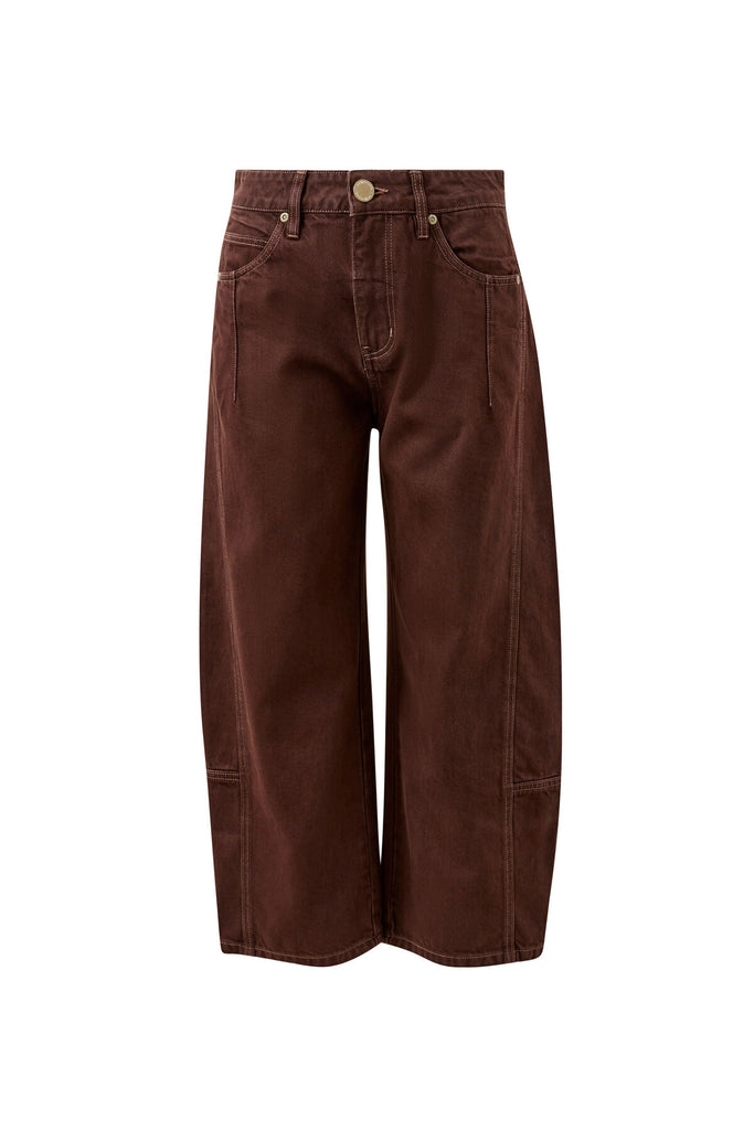 Brown pants on a white background