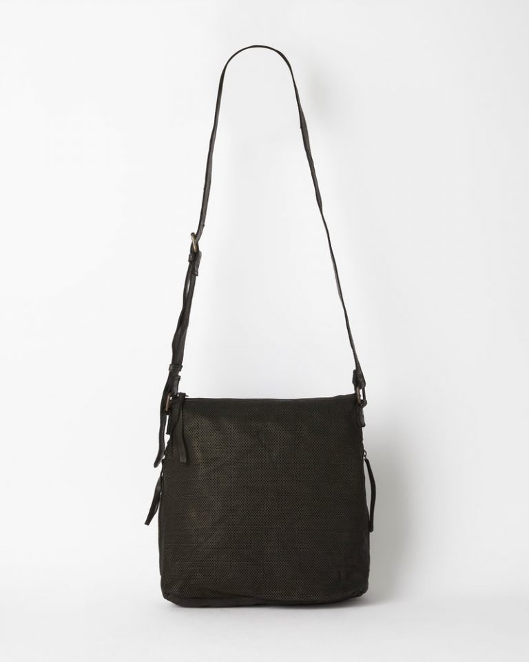 juju & co perforated slouchy bag in black