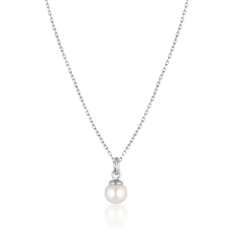 linda tahija cleo pearl necklace in sterling silver