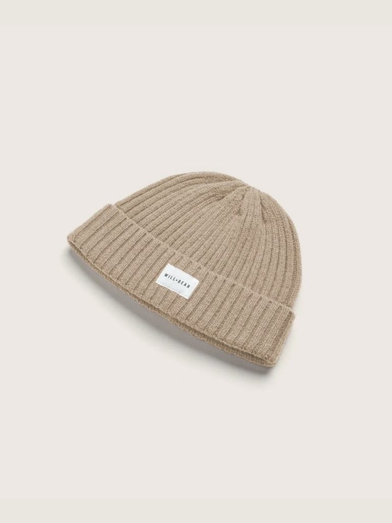 will and bear levi beanie in tusk merino wool