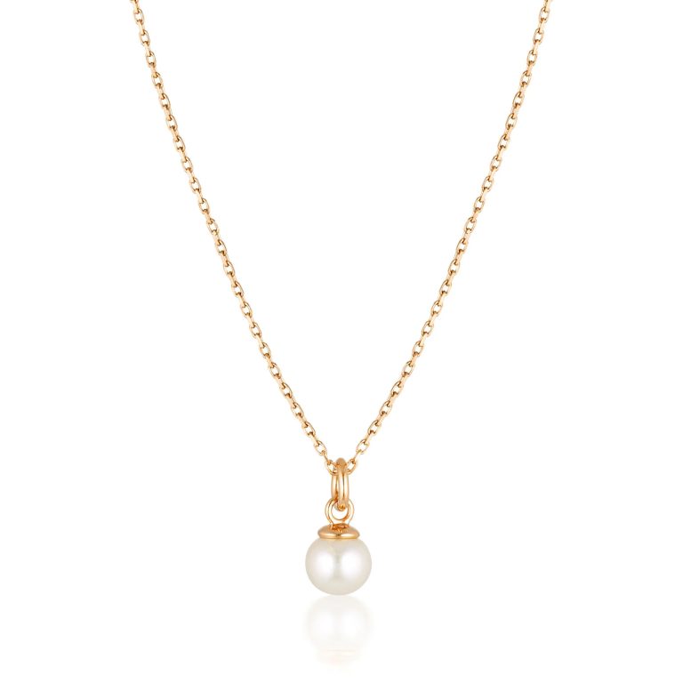 cleo freshwater pearl necklace rose gold linda tahija