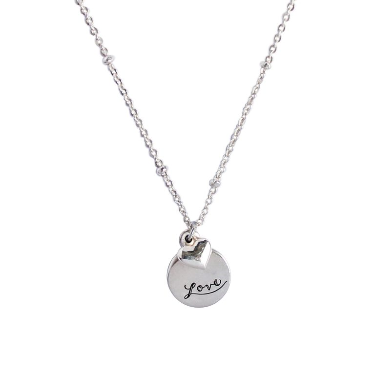 eden courageous heart necklace silver