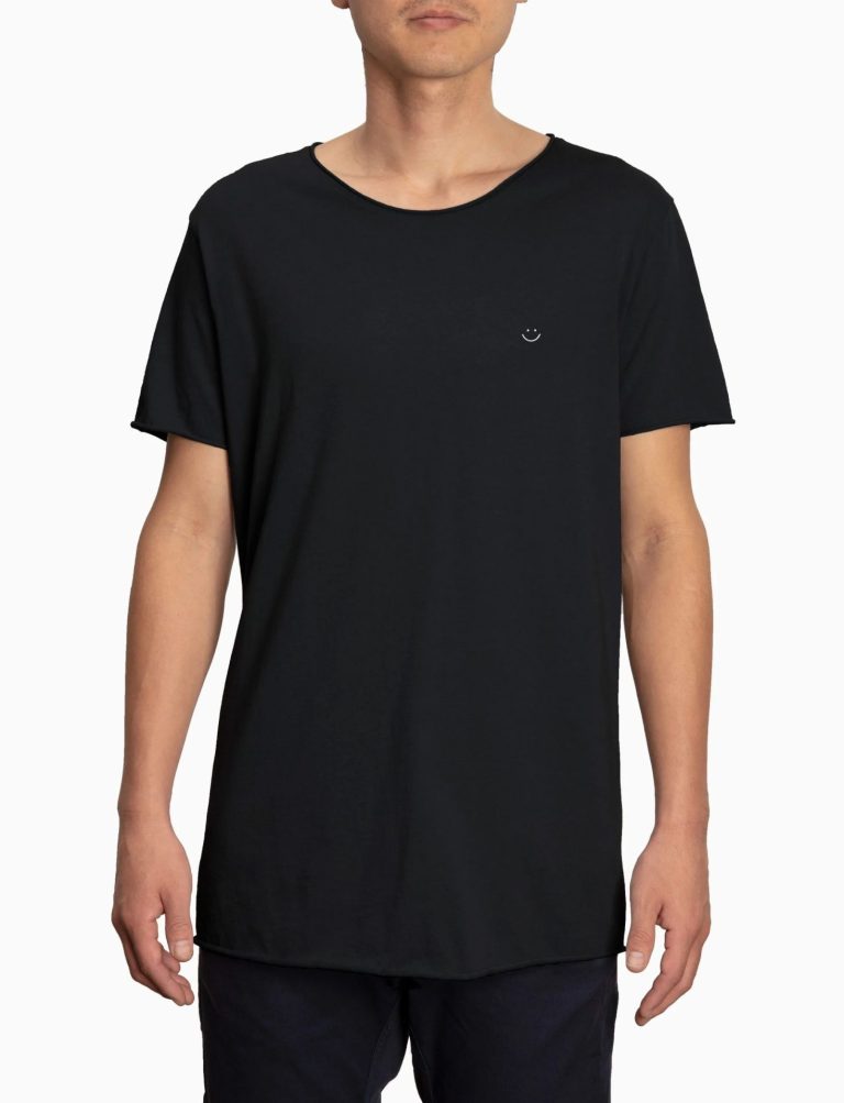 bandsome black smiley original raw t shirt