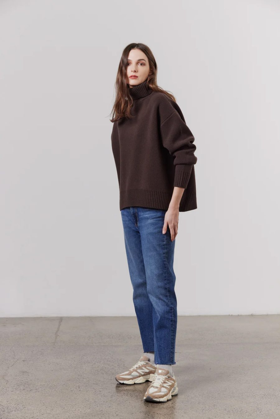 Laing Nico oversized sweater in chocolate Bark