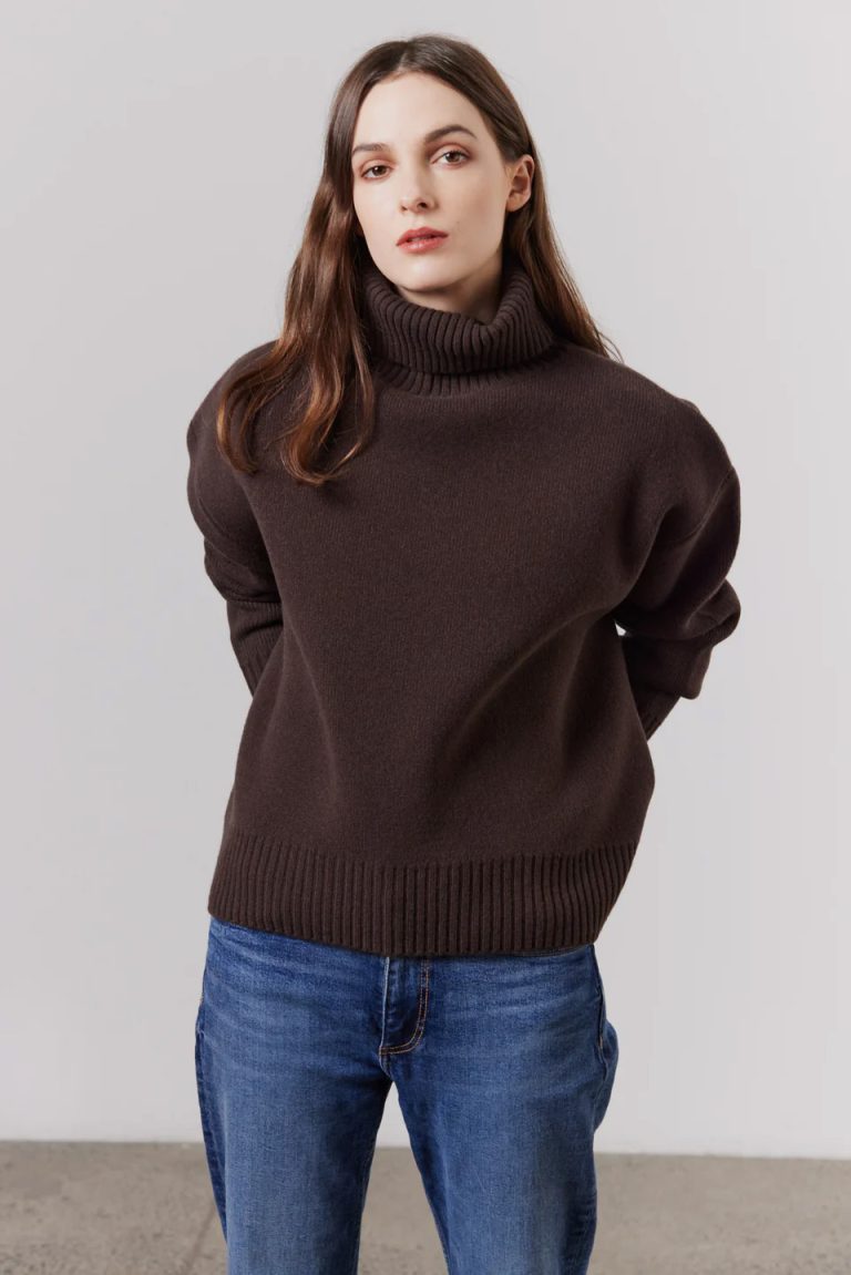 Laing Nico oversized sweater in chocolate Bark