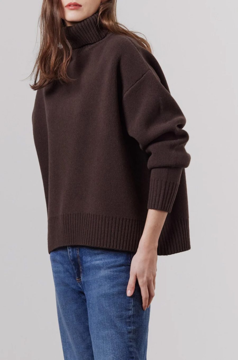 Laing Nico oversized sweater in chocolate Bark