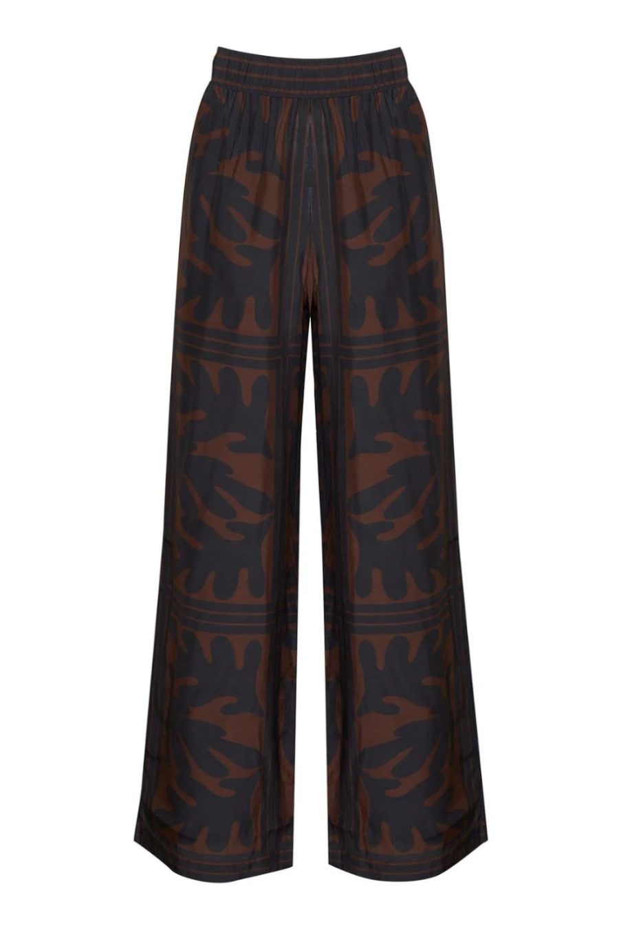 zoe kratzmann silk blend breeze pant in choc frond