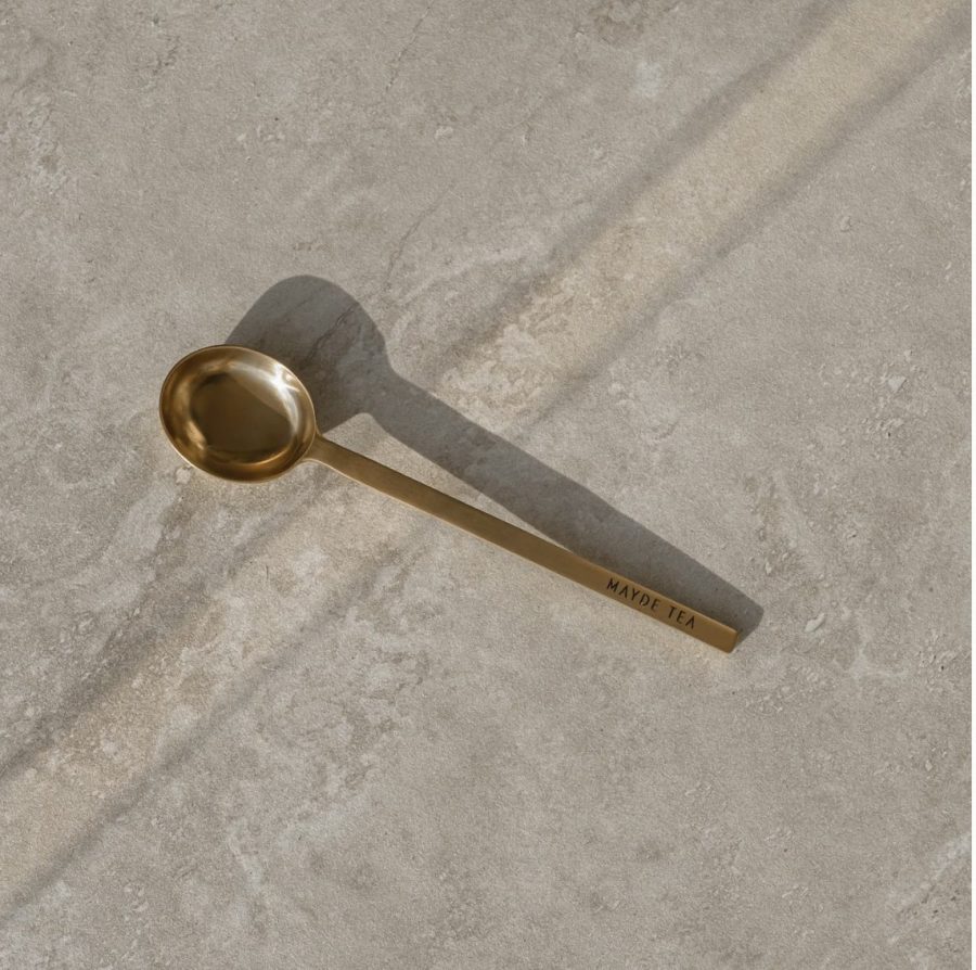 mayde stainless steel brass teaspoon