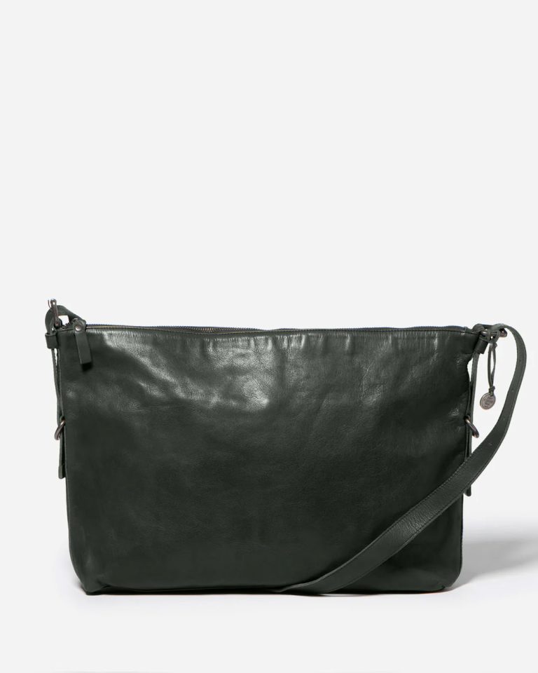 stitch & hide vaucluse leather bag in petrol