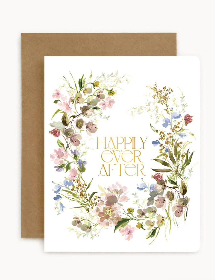 bespoke letterpress greeting card happily ever after